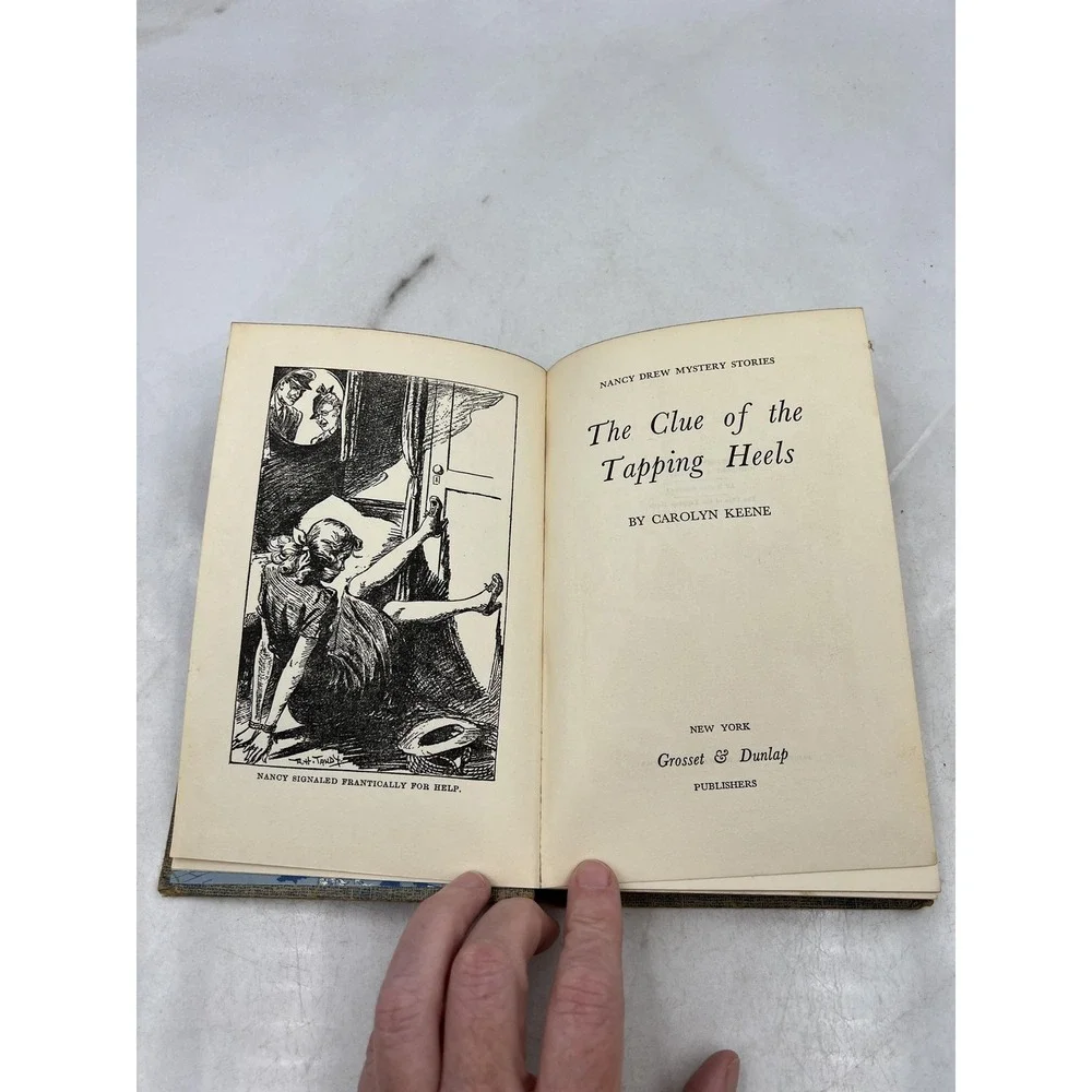 VTG Nancy Drew The Clue of the Tapping Heels Book 1939 Grosset Dunlap Hardcover